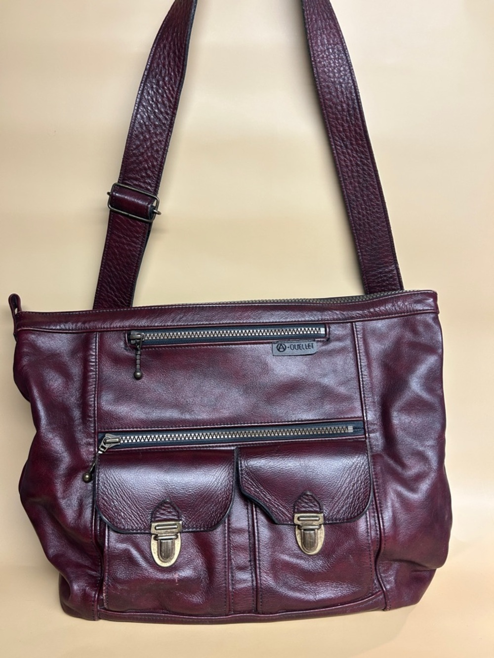 OUELLET Quietly Stylish Burgundy Leather Shoulder Bag 🫶🏻